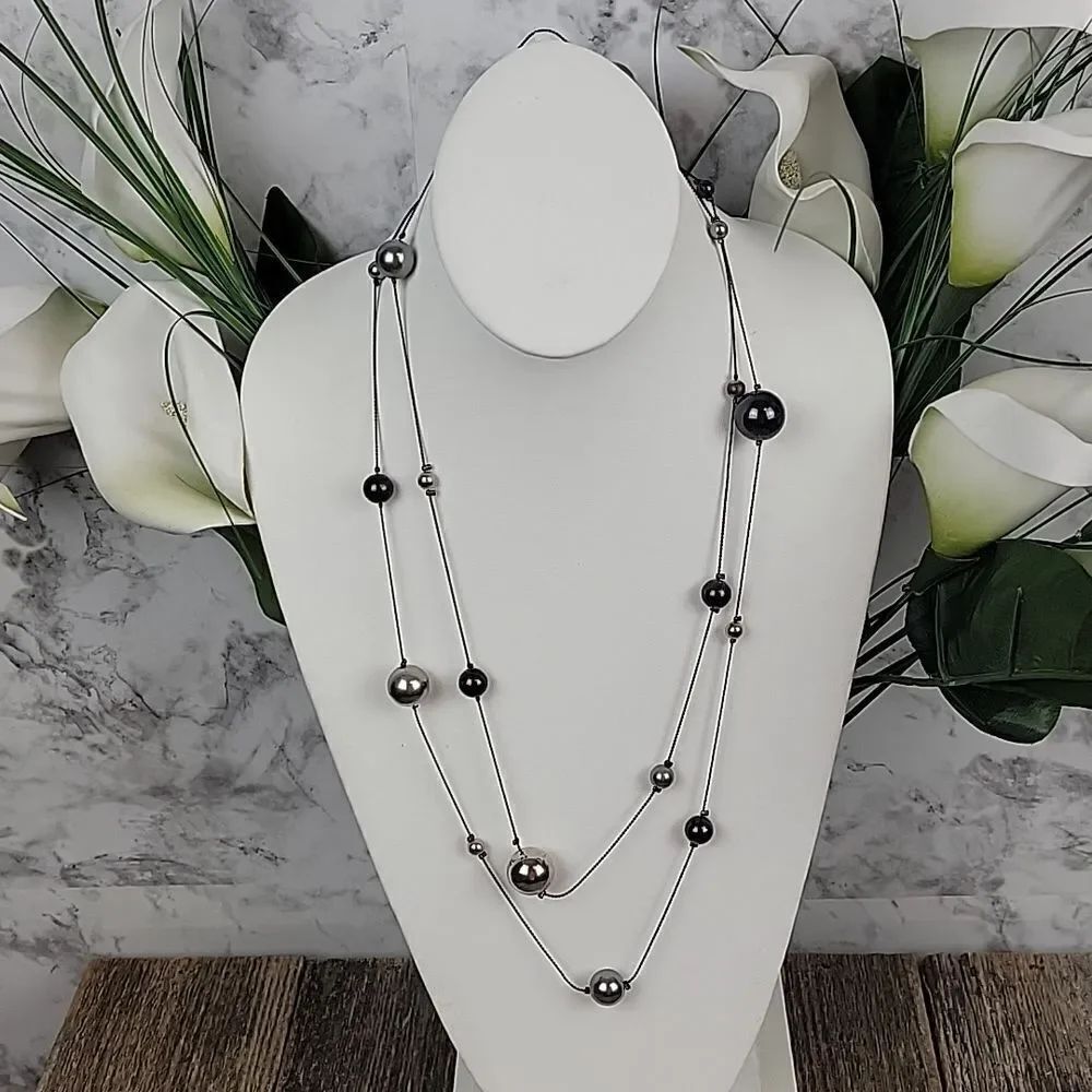 Ball wrap necklace 50" length